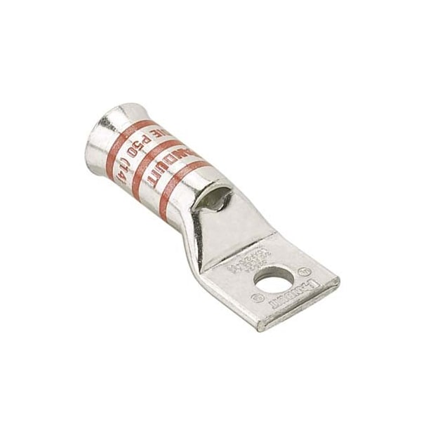One-Hole Compression Lug, Standard Barrel, Copper, Red